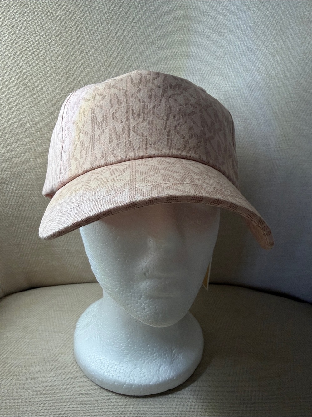 Michael Kors Light Pink MK Monogram Baseball Cap - Picture 1 of 7